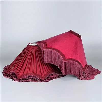 Burgundy lampeskjerm for oppladbar lampe