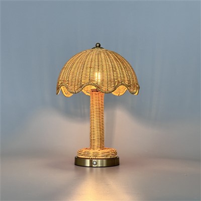 Bærbar og oppladbar retro rotting bordlampe